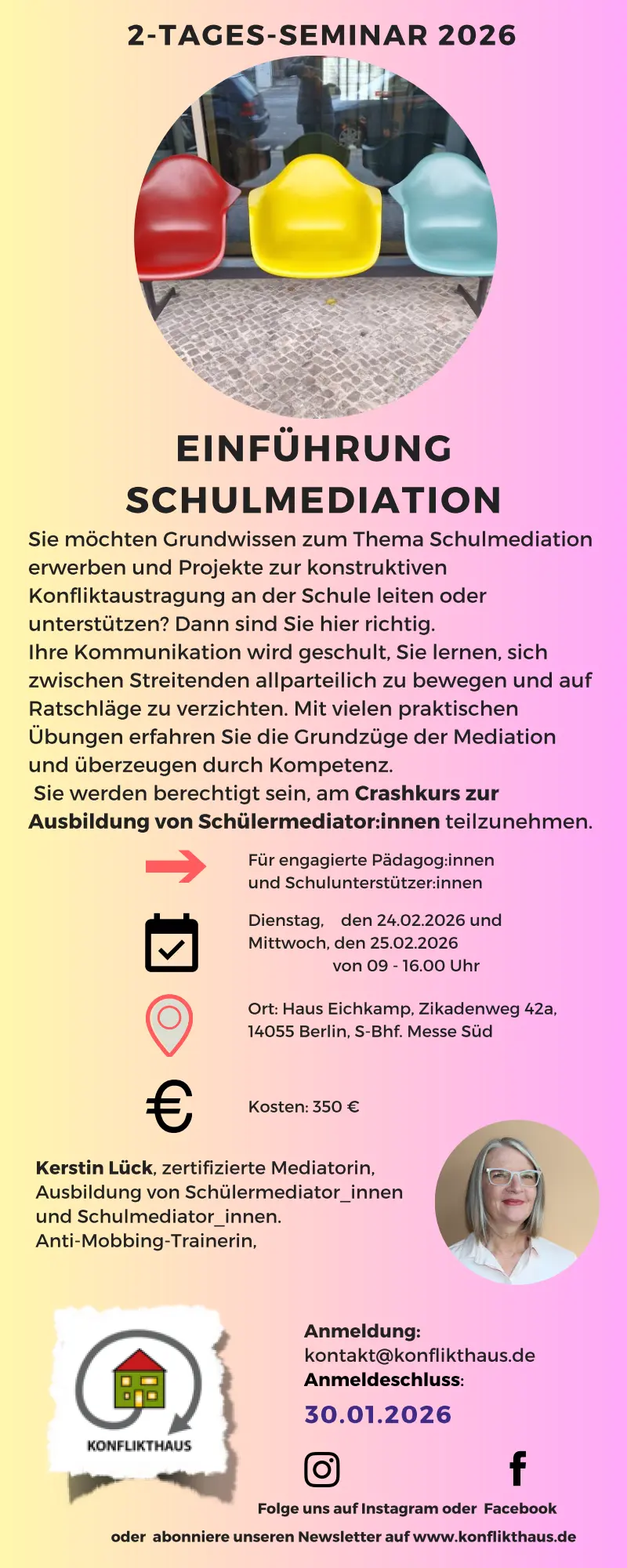 Vorschaubild Flyer Einführungskurs Schulmediation